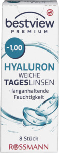 BestView Premium weiche Tageslinsen Hyaluron -1,00