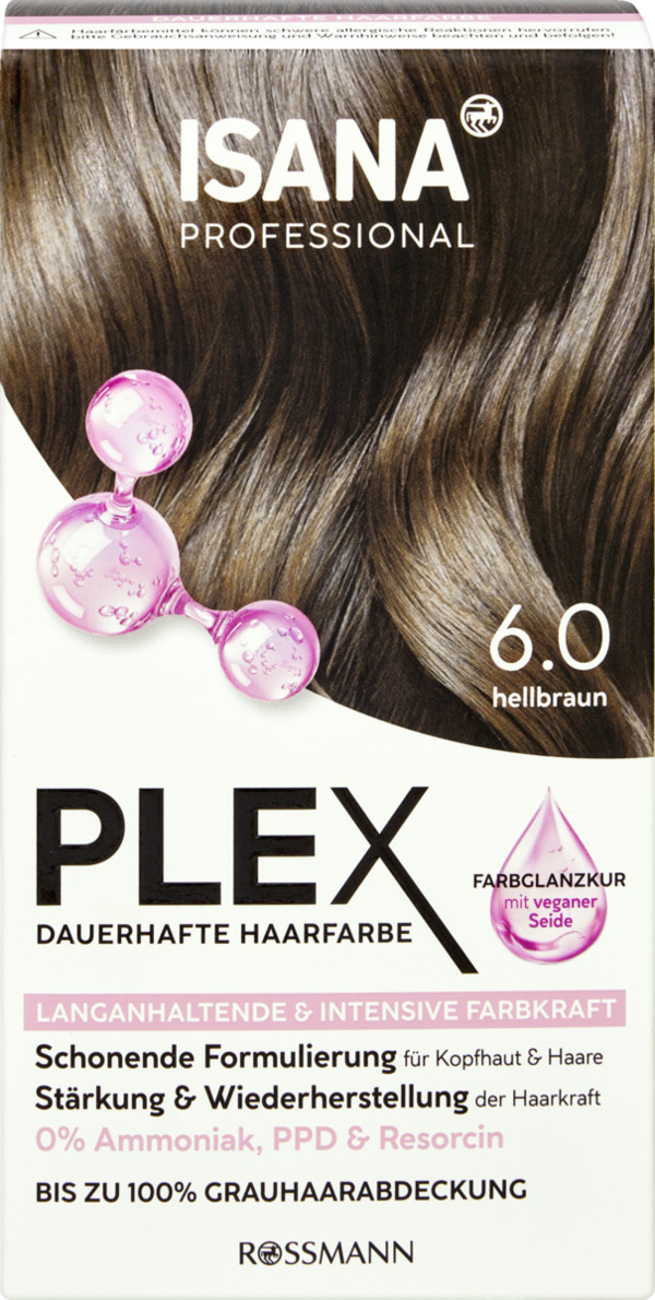 Bild 1 von ISANA PROFESSIONAL Plex dauerhafte Haarfarbe 6.0 hellbraun