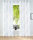 Bild 1 von Gardine Dimona, my home, Ösen (2 St), transparent, Voile, 2-er Set, transparent, Voile, Polyester, Wellen, Blau|weiß