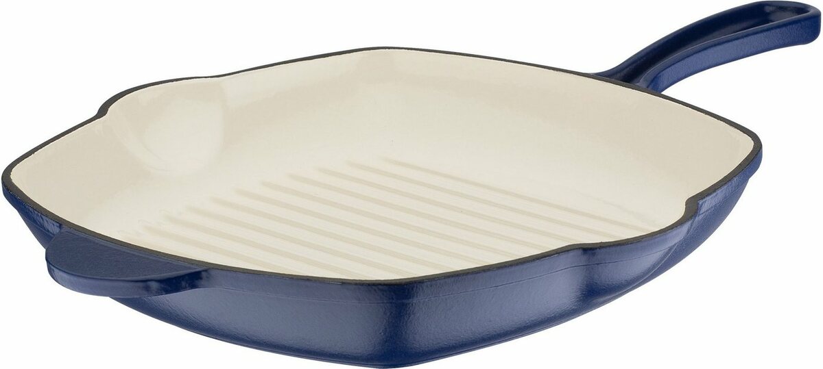 Bild 1 von GSW Grillpfanne Blue Magic, Gusseisen (1-tlg), Induktion, Blau