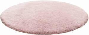 Badematte Porto Azzurro Homie Living, Höhe 30 mm, rutschhemmend beschichtet, fußbodenheizungsgeeignet, schnell trocknend, Polyester, rund, Badteppich, uni, rechteckig & rund, waschbar, Badezimmerte