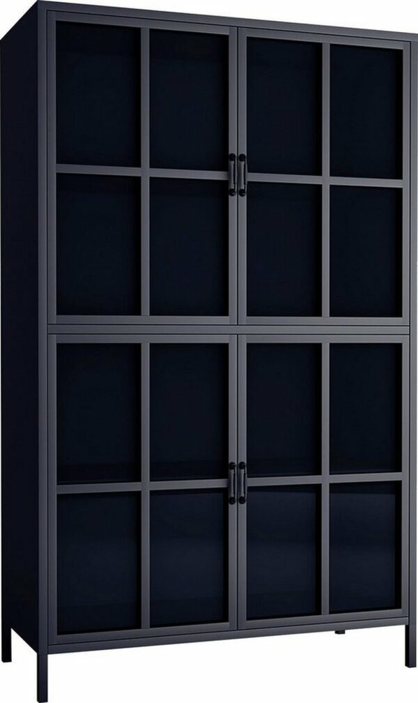 Bild 1 von Homexperts Vitrine Choice designorientiertes Highboard mit Glastüren, Schwarz