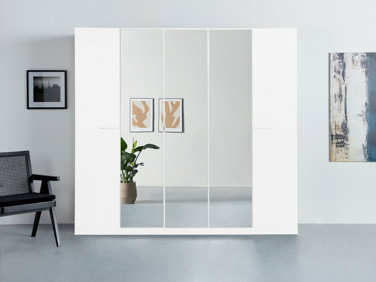 Bild 1 von Rauch Drehtürenschrank Oteli inkl. Einteilung mit 3 Schubladen, zusätzl. Böden, auch mit Spiegel, Weiß