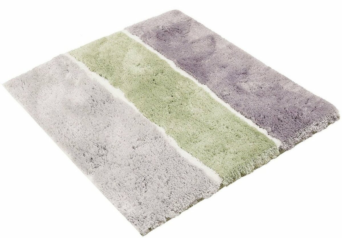 Bild 1 von Badematte Rio Marina Homie Living, Höhe 30 mm, rutschhemmend beschichtet, fußbodenheizungsgeeignet, schnell trocknend, Polyester, rechteckig, flauschiger Badteppich, modern gestreift, waschbar, Bad