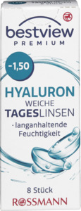 BestView Premium weiche Tageslinsen Hyaluron -1,50
