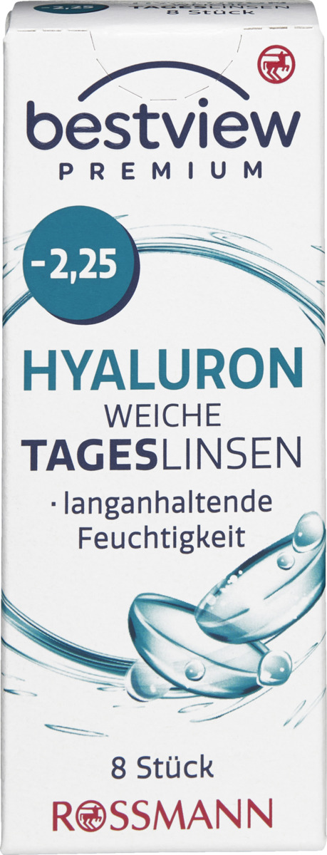 Bild 1 von BestView Premium weiche Tageslinsen Hyaluron -2,25