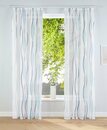 Bild 1 von Gardine Dimona, my home, Kräuselband (2 St), transparent, Voile, 2er-Set, Voile, Polyester, Wellen, Blau|weiß