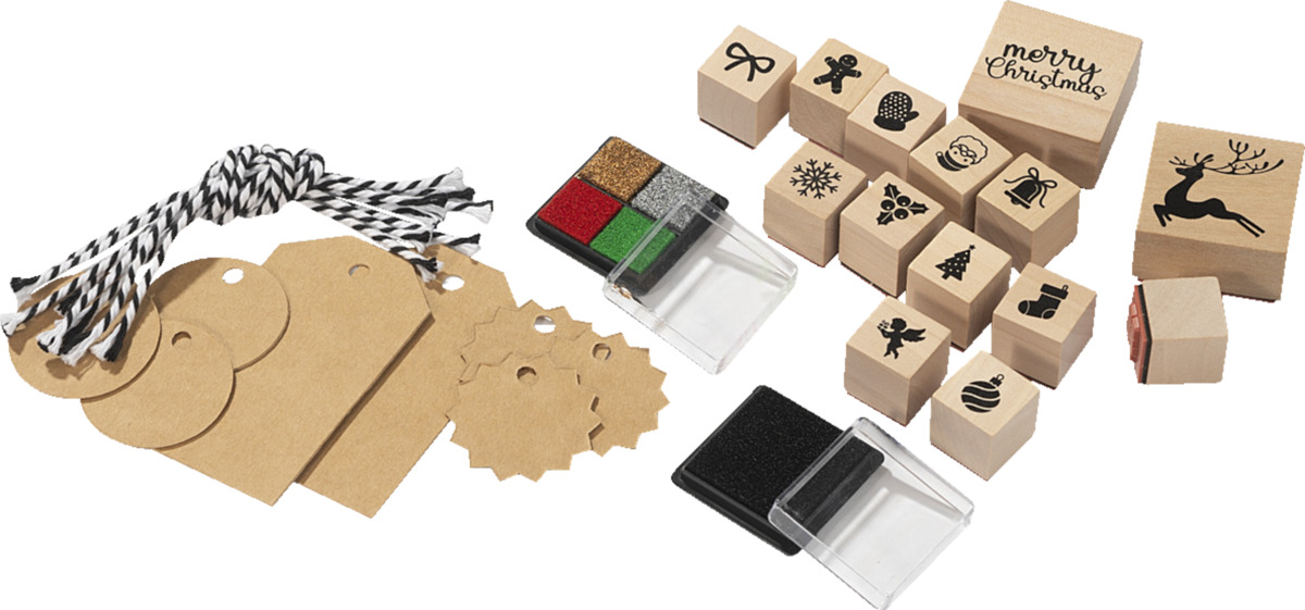 Bild 1 von IDEENWELT Holzstempel-Set mit weihnachtlichen Motiven