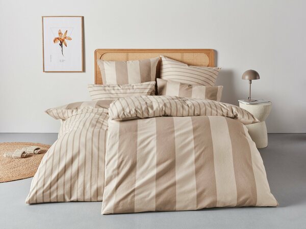 Bild 1 von Wendebettwäsche Sari in 135x200, 155x220 oder 200x200 cm, Home affaire, Linon, 2 teilig, in verschiedenen Qualitäten, maritime Bettwäsche mit Wendeoptik, Beige