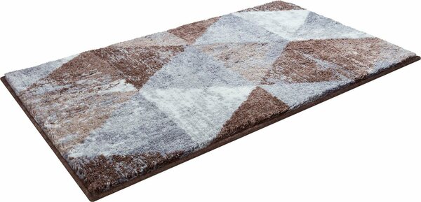 Bild 1 von Badematte Curati Grund, Höhe 20 mm, rutschhemmend beschichtet, strapazierfähig, Polyacryl, rechteckig, weiche Haptik, Braun|grau
