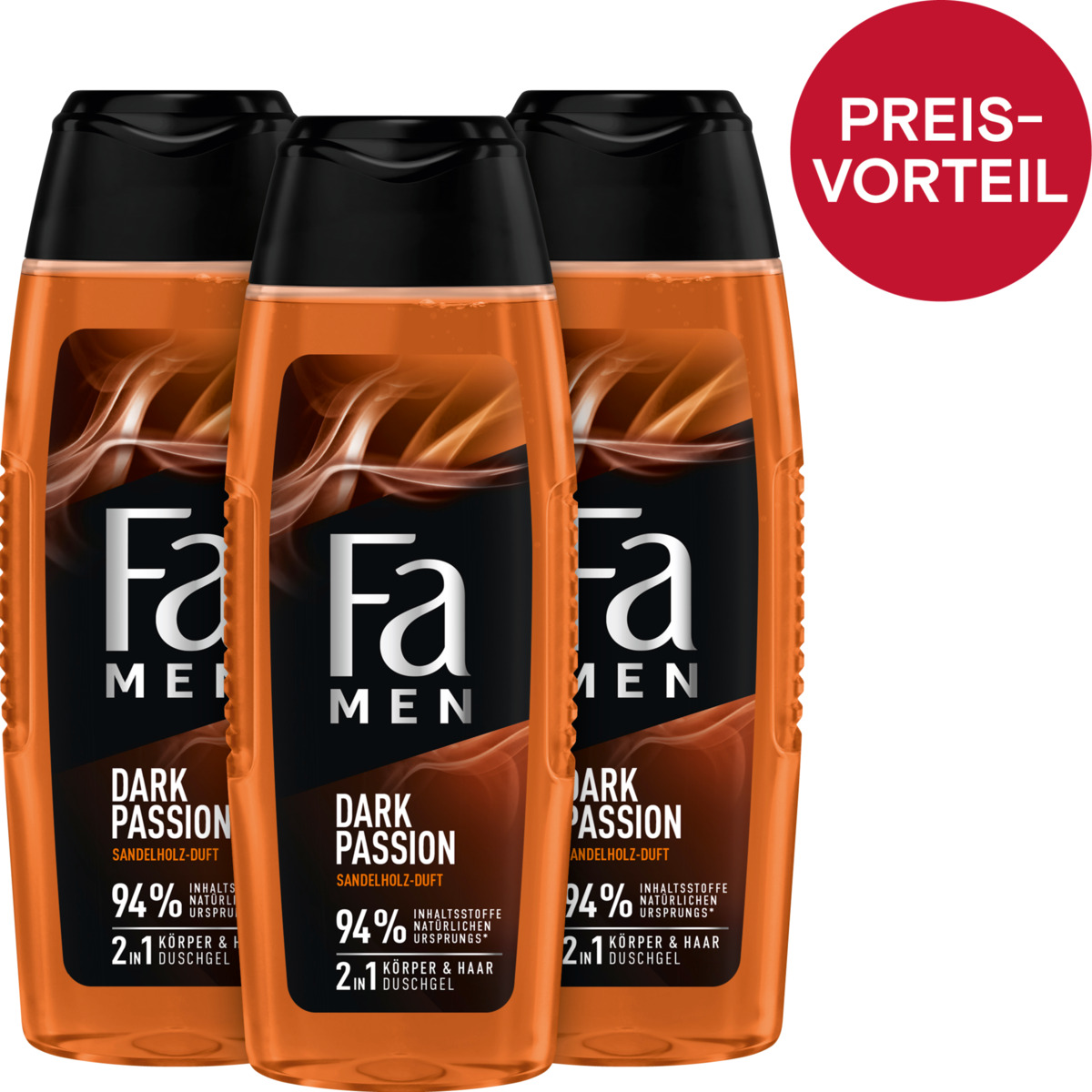 Bild 1 von Fa 2in1 Körper & Haar Duschgel Dark Passion Vorteilspack