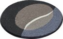 Bild 1 von Badematte Moonset Grund, Höhe 20 mm, rutschhemmend beschichtet, schnell trocknend, Polyacryl, rund, besondere Form, Made in Europe, Braun