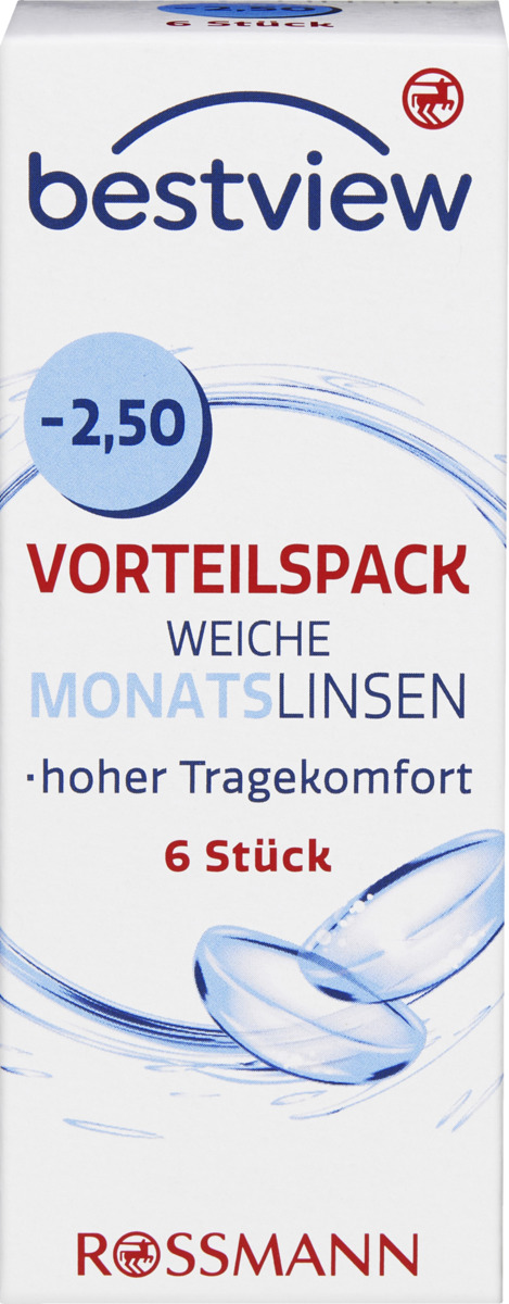 Bild 1 von BestView Vorteilspack weiche Monatlinsen -2.50