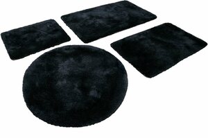 Badematte Porto Azzurro Homie Living, Höhe 30 mm, rutschhemmend beschichtet, fußbodenheizungsgeeignet, schnell trocknend, Polyester, rechteckig, Badteppich, uni, rechteckig & rund, waschbar, Badezi