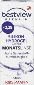 BestView Premium weiche Monatslinse Silikon Hydrogel -2,25