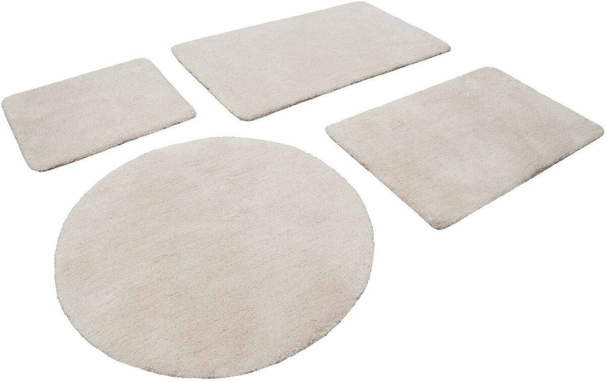 Bild 1 von Badematte Porto Azzurro Homie Living, Höhe 30 mm, rutschhemmend beschichtet, fußbodenheizungsgeeignet, schnell trocknend, Polyester, rund, Badteppich, uni, rechteckig & rund, waschbar, Badezimmerte