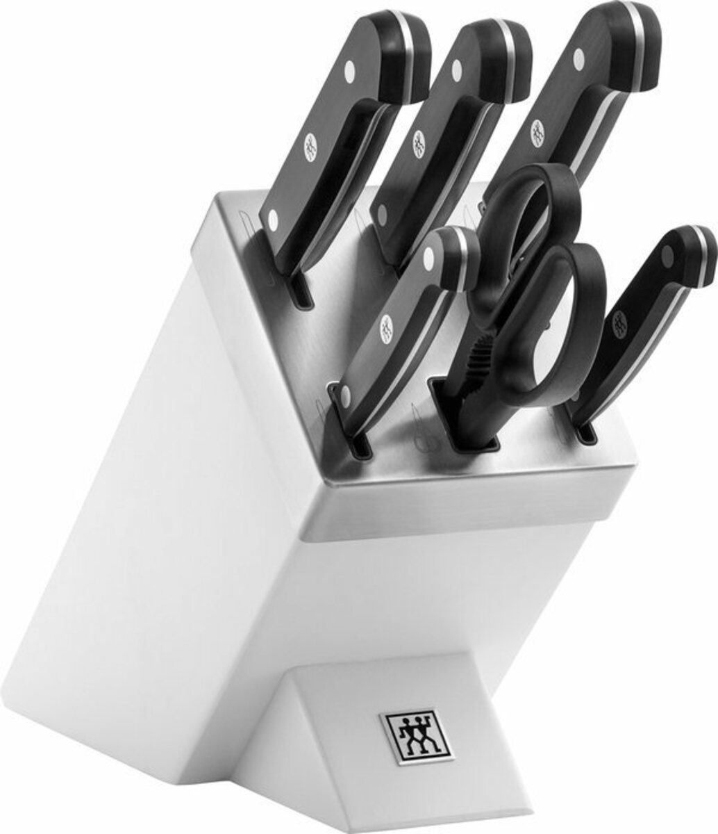 Bild 1 von Zwilling Messerblock Gourmet (7tlg), selbstschärfend, Weiß
