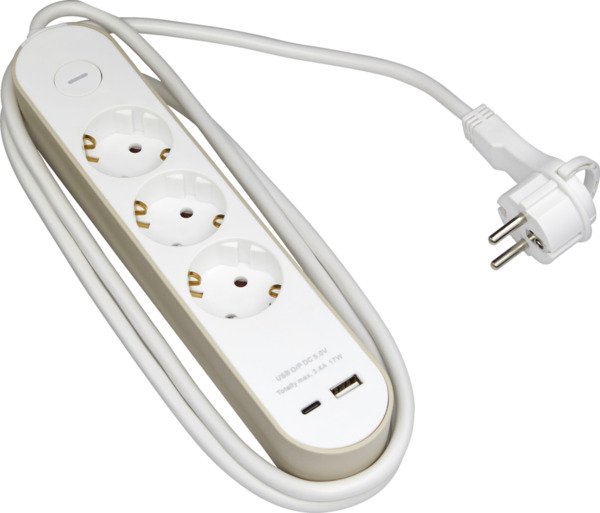 Bild 2 von IDEENWELT Best Basics Dreifachsteckdose mit USB