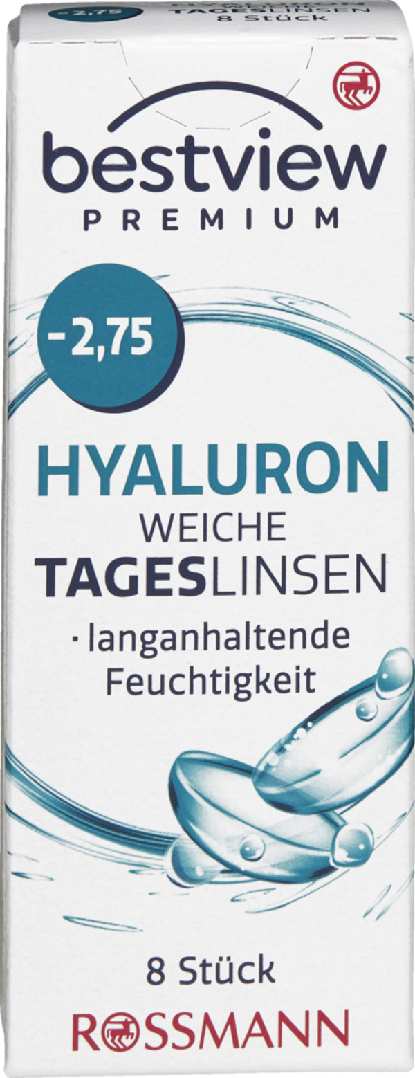 Bild 1 von BestView Premium weiche Tageslinsen Hyaluron -2,75