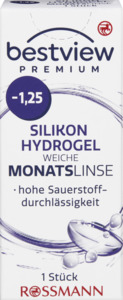 BestView Premium weiche Monatslinse Silikon Hydrogel -1,25