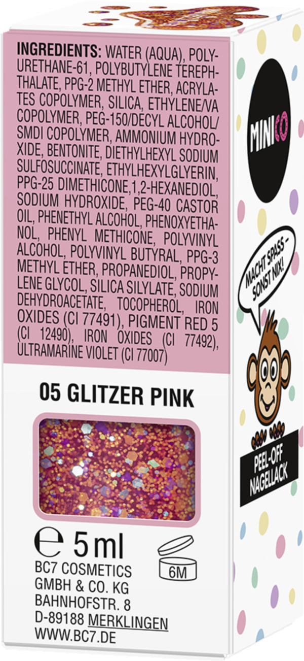 Bild 3 von MINICO Peel-Of Nagellack 05 Glitzer Pink