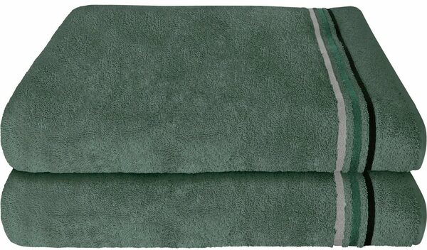 Bild 1 von Schiesser Duschtücher Skyline Color im 2er Set, Frottier (2-St), MADE IN GREEN by OEKO-TEX®-zertifiziert, Grün