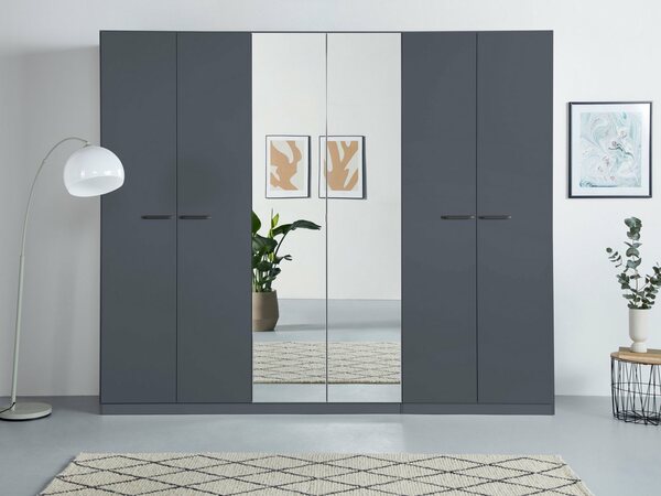 Bild 1 von Rauch Drehtürenschrank Oteli inkl. Einteilung mit 3 Schubladen, zusätzl. Böden, auch mit Spiegel, Grau