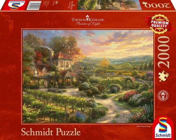 Bild 1 von Schmidt Spiele Puzzle In den Weinbergen, 2000 Puzzleteile, Thomas Kinkade, Bunt