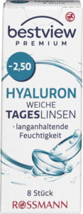 BestView Premium weiche Tageslinsen Hyaluron -2,50