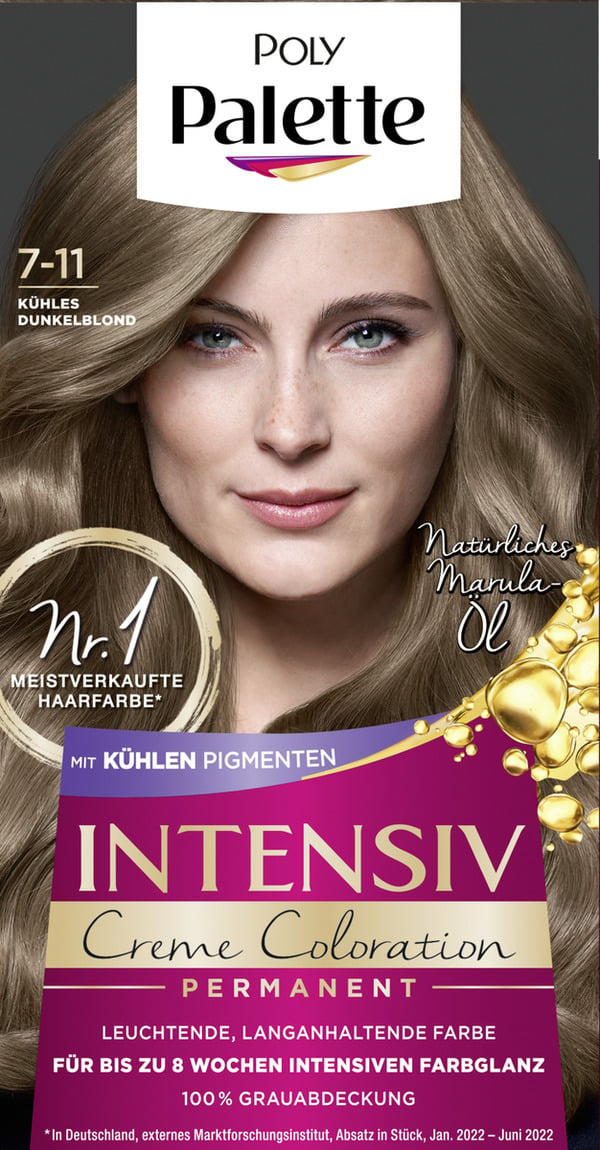 Bild 1 von Poly Palette Intensiv Creme Coloration 7-11 Kühles Dunkelblond