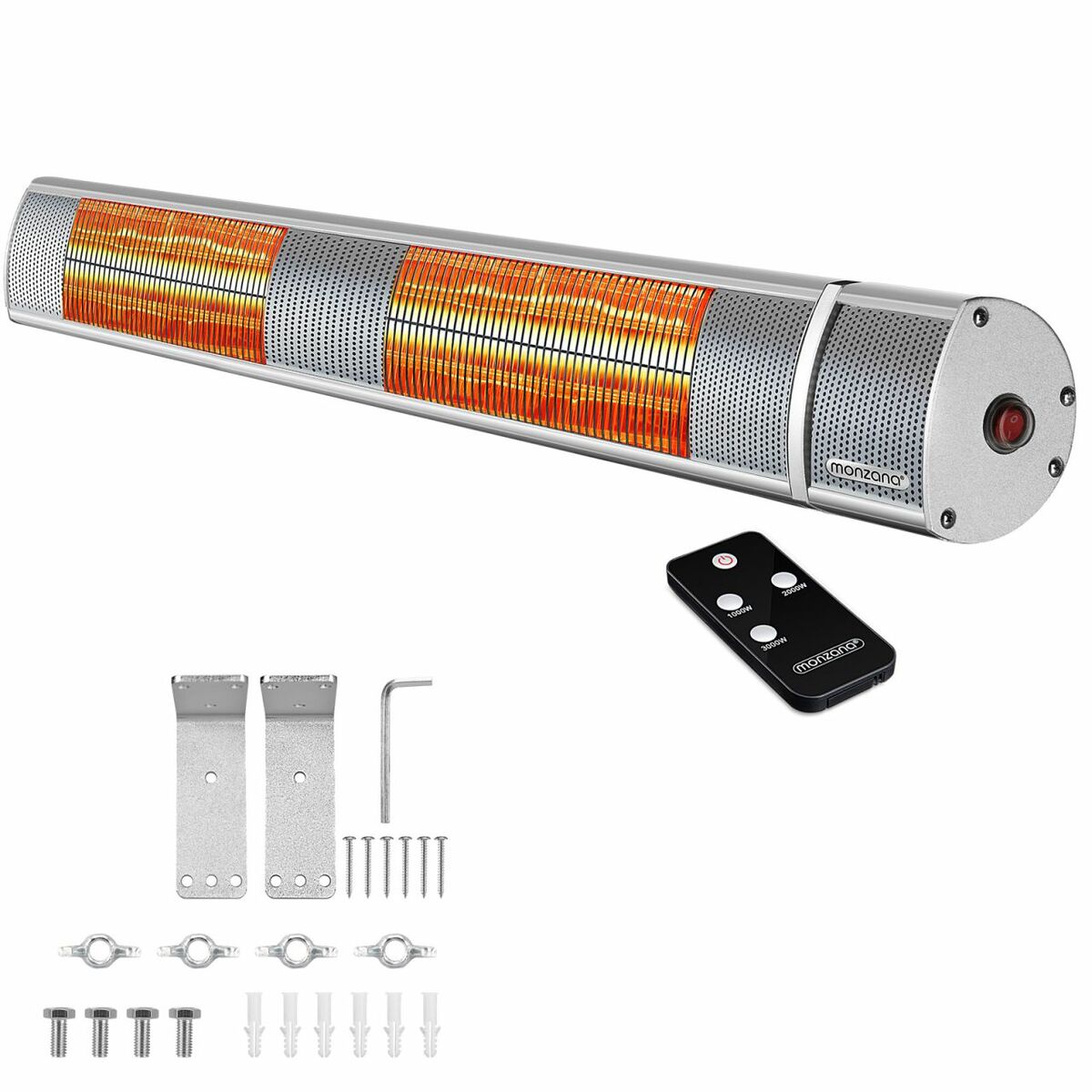 Bild 1 von monzana® Heizstrahler MZH3000 Silber 3.000W