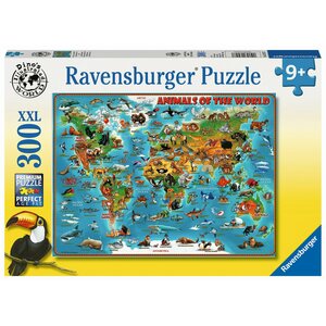Ravensburger 13257 Puzzle Tiere rund um die Welt 300 Teile XXL