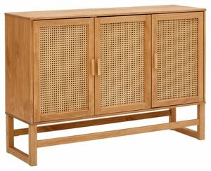 Home affaire Sideboard, Rattangeflecht auf den Türfronten, aus Massivholz, zwei Farbvarianten, Braun