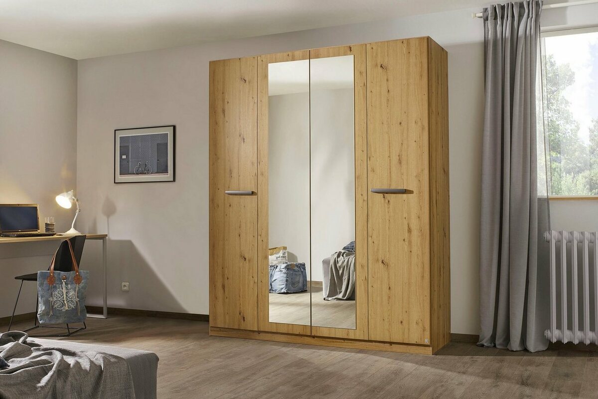 Bild 1 von Rauch Drehtürenschrank Modi inkl. Stoff-Organizer mit 6 Fächern, optional mit Spiegel erhältlich, Beige