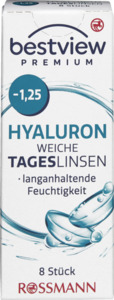 BestView Premium weiche Tageslinsen Hyaluron -1,25