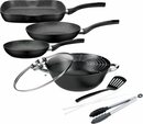 Bild 1 von GSW Topf-Set Gourmet Granit, Gusseisen (Set, 6-tlg), Induktion, Schwarz