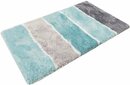 Bild 1 von Badematte Rio Marina Homie Living, Höhe 30 mm, rutschhemmend beschichtet, fußbodenheizungsgeeignet, schnell trocknend, Polyester, rechteckig, flauschiger Badteppich, modern gestreift, waschbar, Bad