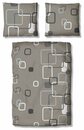 Bild 1 von Bettwäsche Quadro in Gr. 135x200 oder 155x220 cm, my home, Linon, 2 teilig, moderne Bettwäsche aus Baumwolle, Bettwäsche mit grafischem Muster, Grau