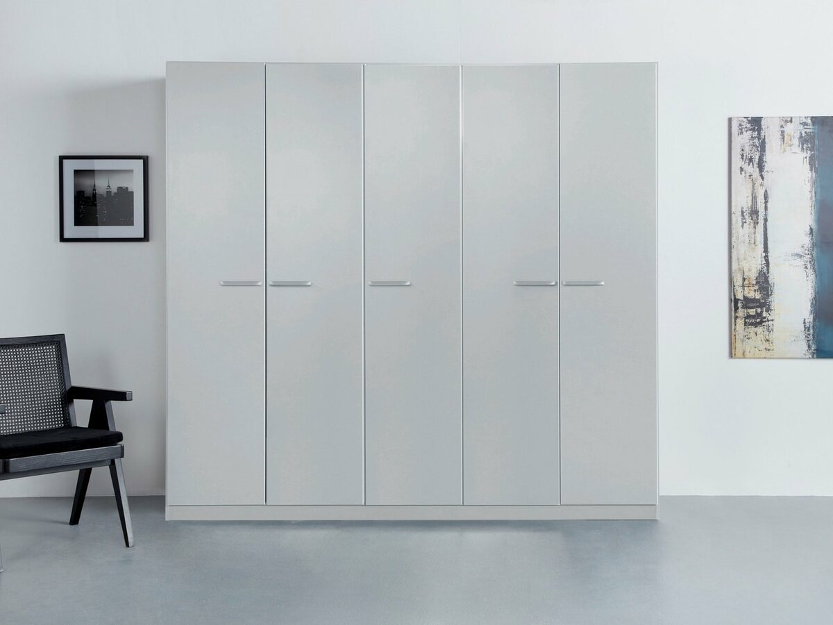 Bild 1 von Rauch Drehtürenschrank Oteli inkl. Einteilung mit 3 Schubladen, zusätzl. Böden, auch mit Spiegel, Grau