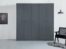 Bild 1 von Rauch Drehtürenschrank Oteli inkl. Einteilung mit 3 Schubladen, zusätzl. Böden, auch mit Spiegel, Grau