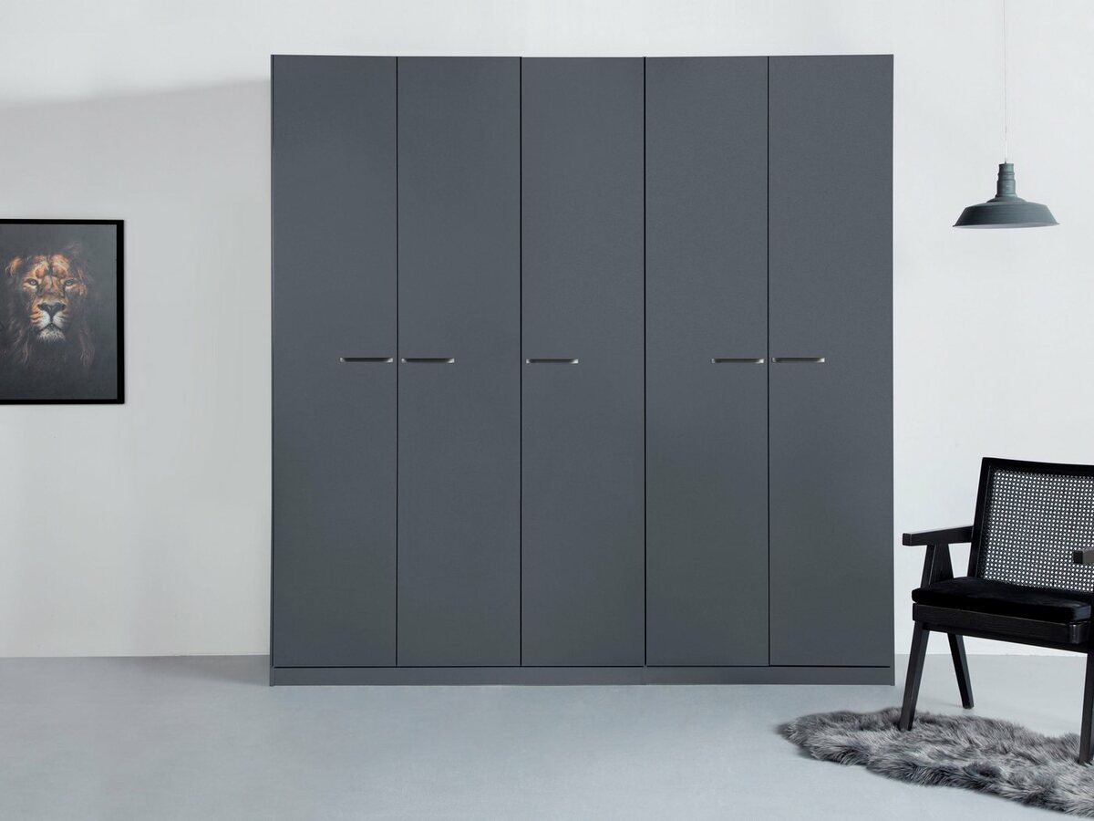 Bild 1 von Rauch Drehtürenschrank Oteli inkl. Einteilung mit 3 Schubladen, zusätzl. Böden, auch mit Spiegel, Grau