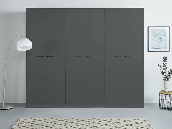Bild 1 von Rauch Drehtürenschrank Oteli inkl. Einteilung mit 3 Schubladen, zusätzl. Böden, auch mit Spiegel, Grau