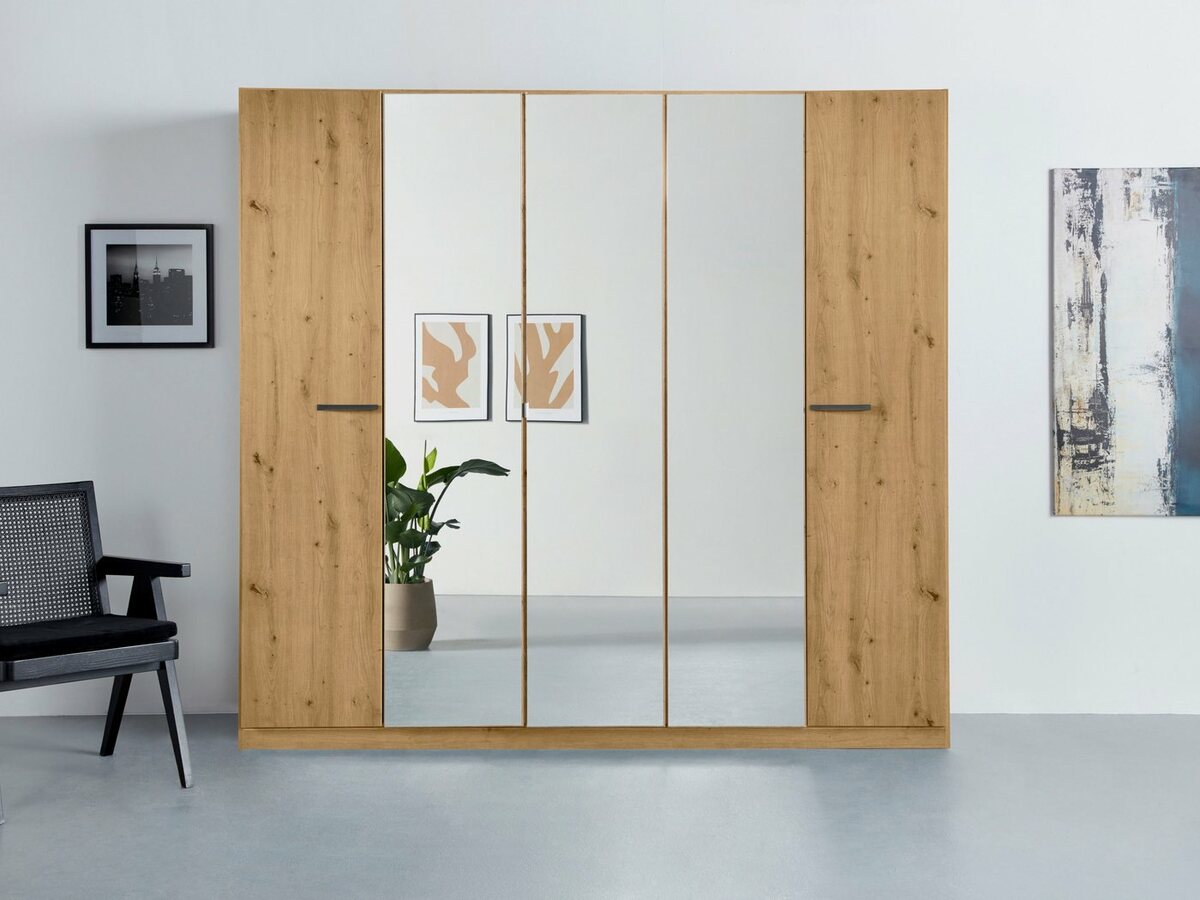Bild 1 von Rauch Drehtürenschrank Oteli inkl. Einteilung mit 3 Schubladen, zusätzl. Böden, auch mit Spiegel, Beige