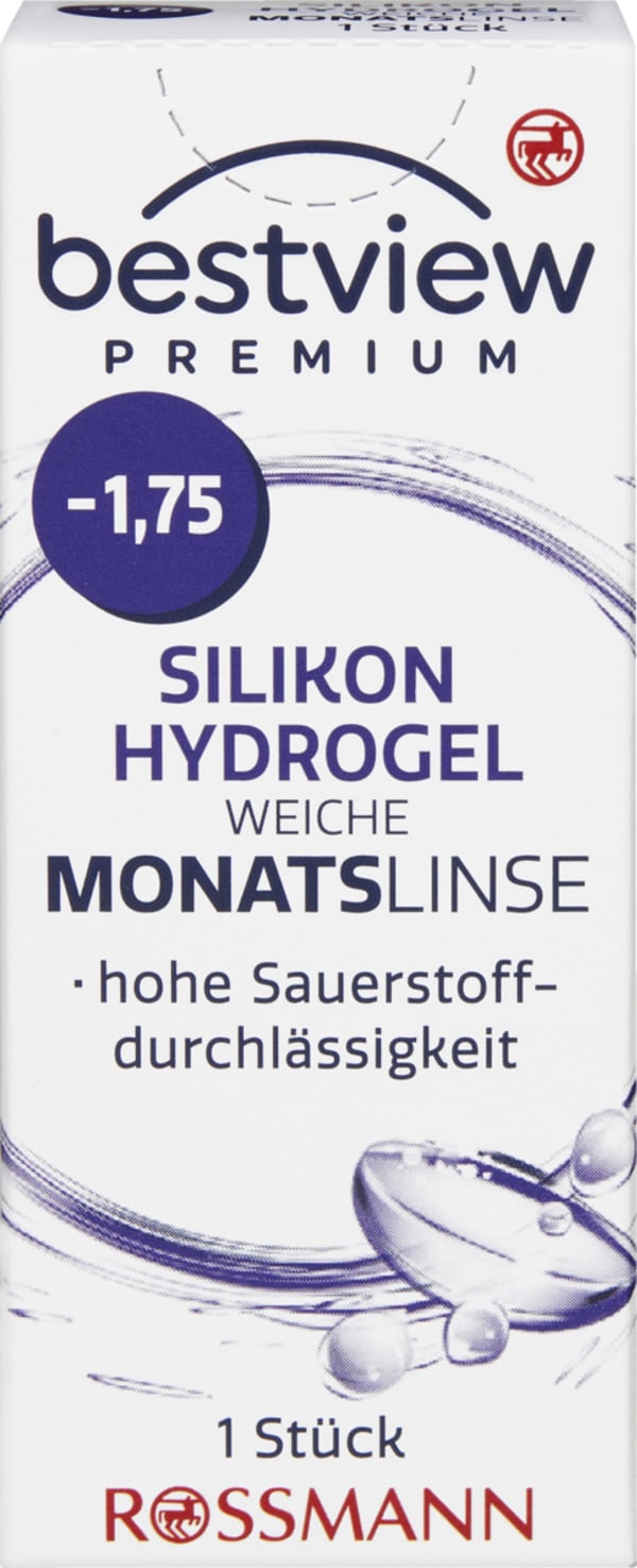 Bild 1 von BestView Premium weiche Monatslinse Silikon Hydrogel -1,75