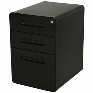 Vinsetto Rollcontainer Aktenschrank Bürocontainer mit 3 Schubladen Büroschrank Aufbewahrung Containe