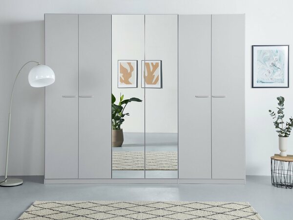 Bild 1 von Rauch Drehtürenschrank Oteli inkl. Einteilung mit 3 Schubladen, zusätzl. Böden, auch mit Spiegel, Grau