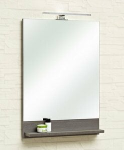 PELIPAL Badspiegel Quickset 328, Breite 50 cm, Ablagefläche, Grau