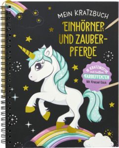 IDEENWELT Kratzbuch Einhörner & Zauberpferde