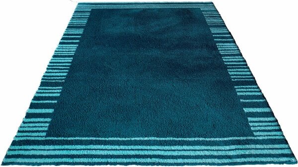 Bild 1 von Teppich Cameo, Bruno Banani, rechteckig, Höhe: 20 mm, angenehme Haptik, mit Bordüre, Wohnzimmer, Schlafzimmer, Kinderzimmer, Blau