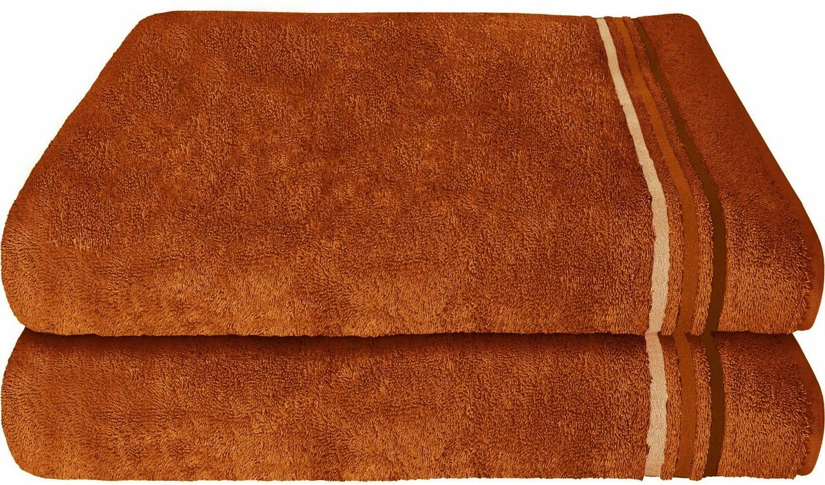 Bild 1 von Schiesser Duschtücher Skyline Color im 2er Set, Frottier (2-St), MADE IN GREEN by OEKO-TEX®-zertifiziert, Braun